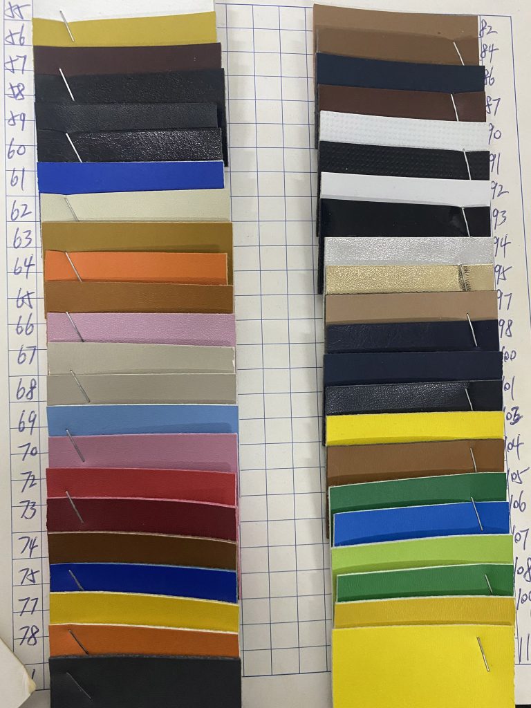 PU leather color chart A1
