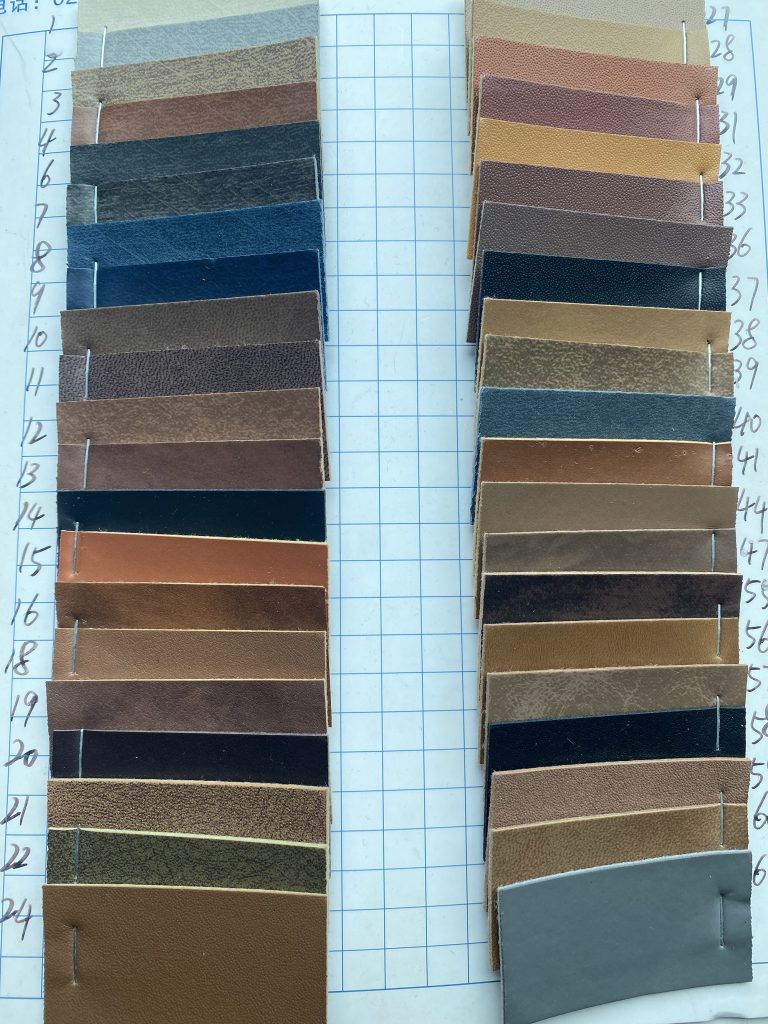 PU leather color chart A2