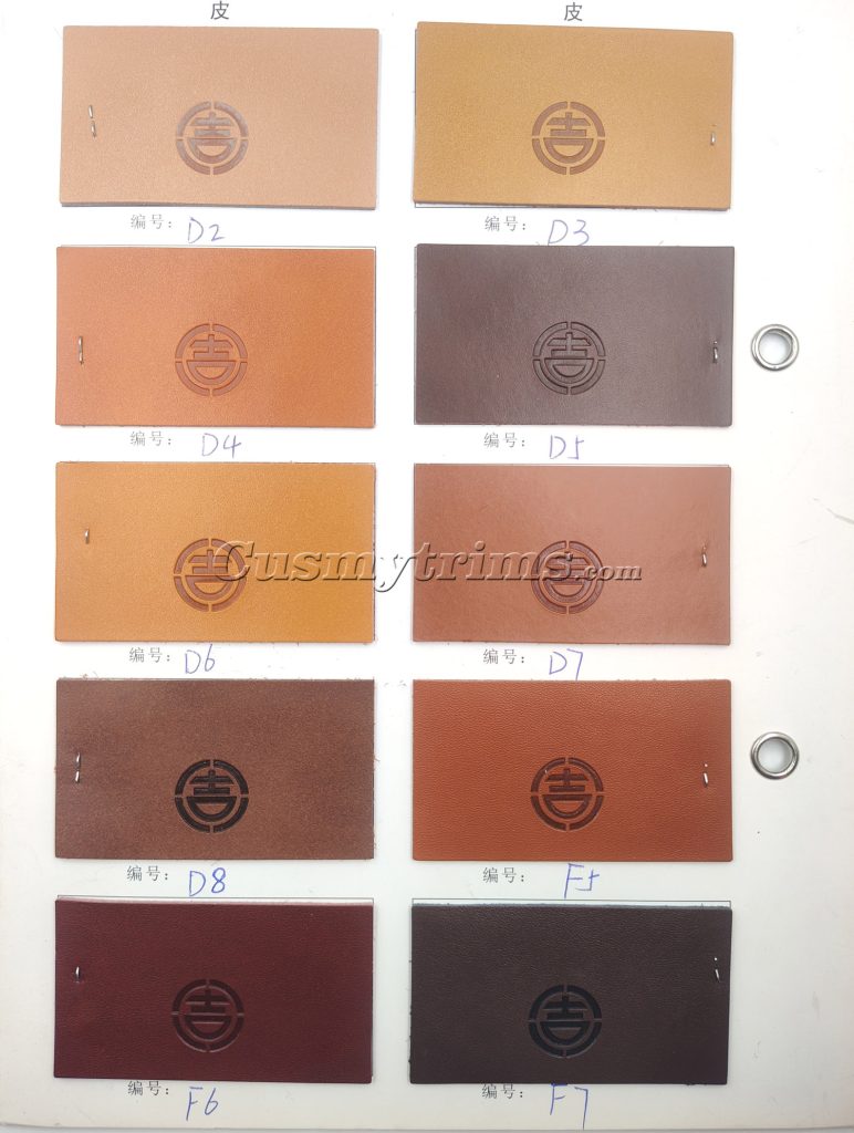 real leather color chart 16