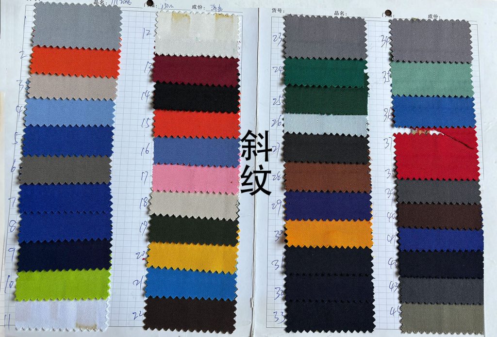 thin cotton twill fabric colors 02